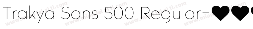 Trakya Sans 500 Regular字体转换